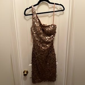 Gold sequin dress